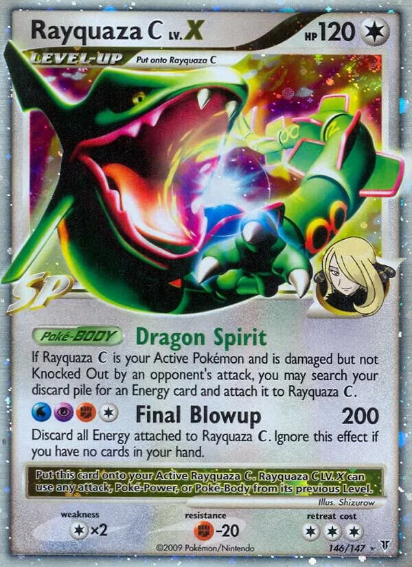 Rayquaza C Lv.X Holofoil card