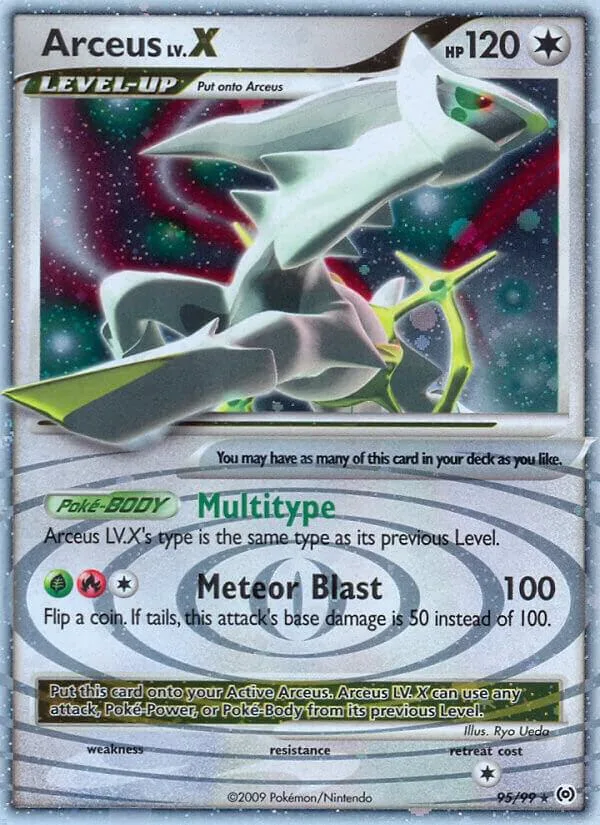 Arceus Lv.X Holofoil card