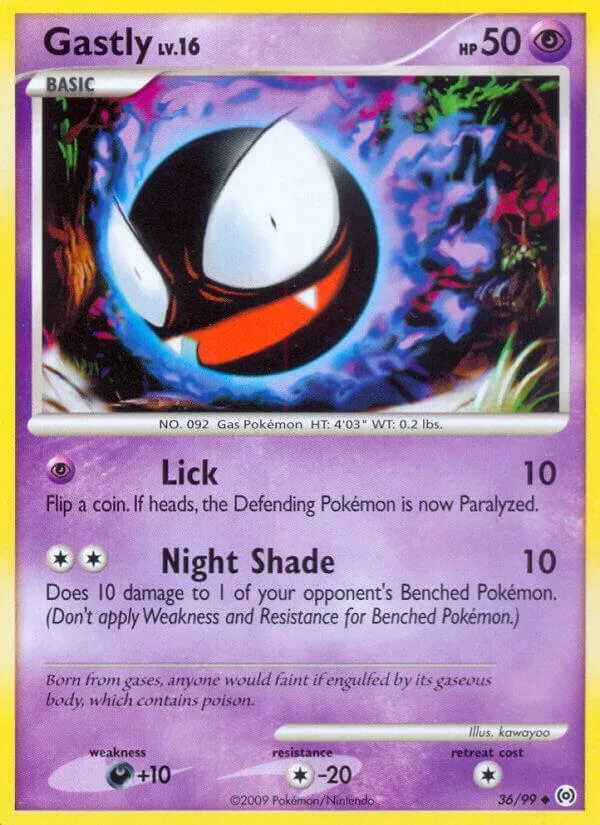 Gastly card front