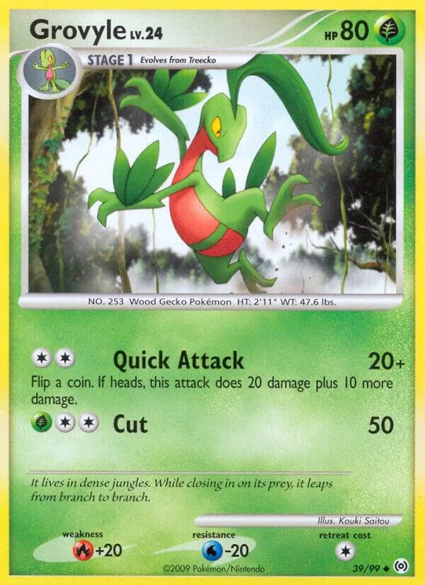Grovyle card front