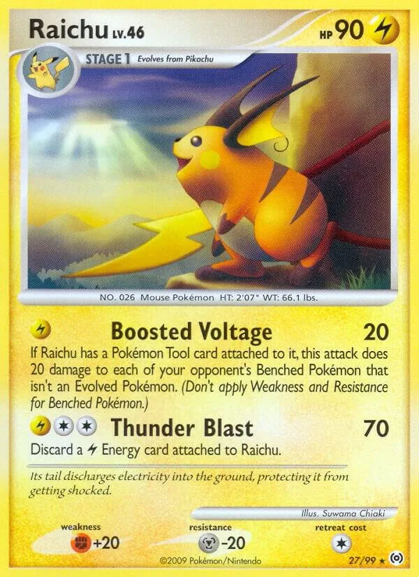 Raichu card front