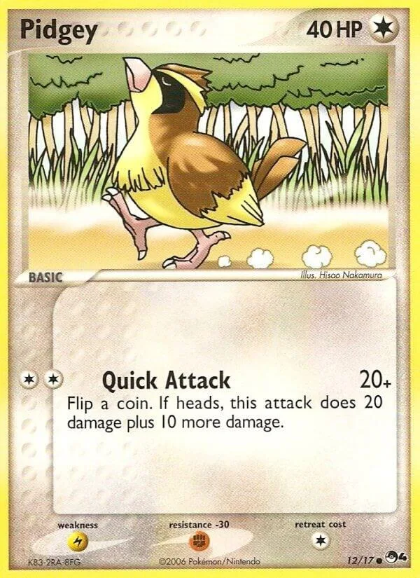Pidgey card front
