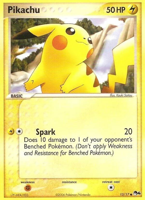Pikachu card front
