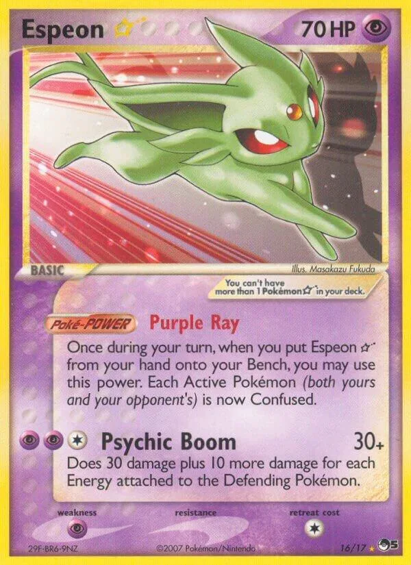 Espeon Star card front