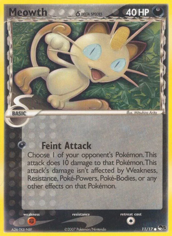 Meowth (Delta Species) card front