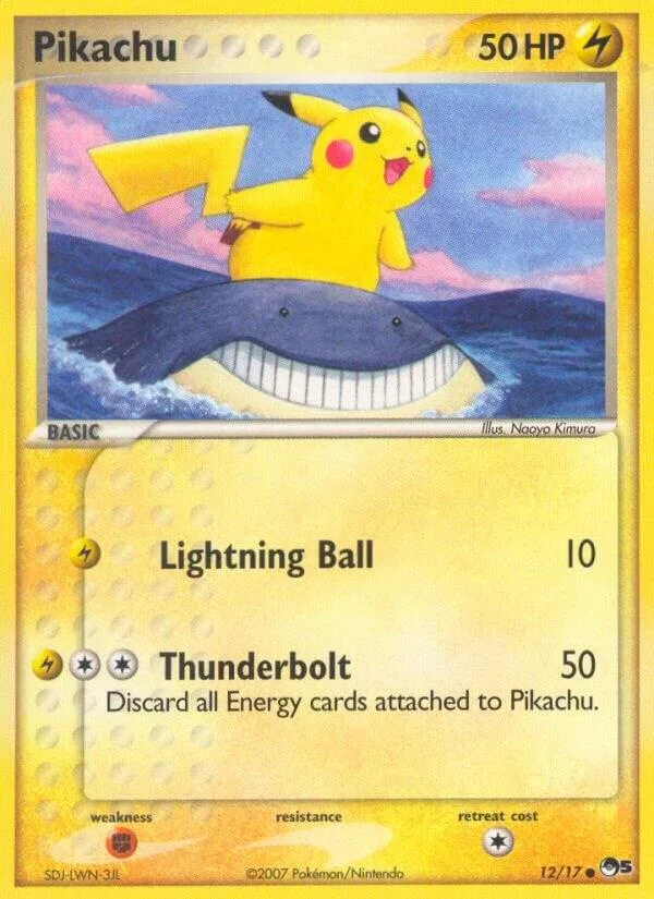 Pikachu card front