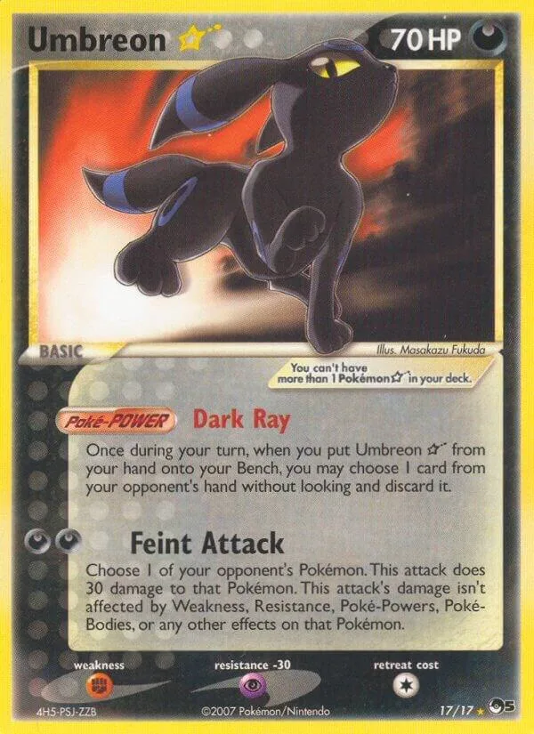 Umbreon Star card front