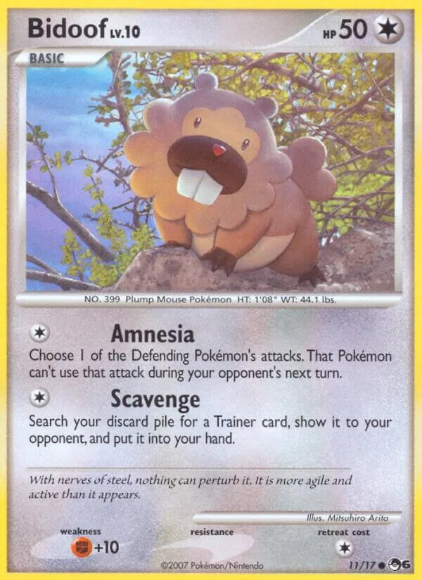Bidoof card front