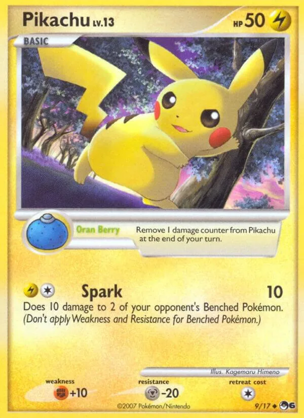 Pikachu card front