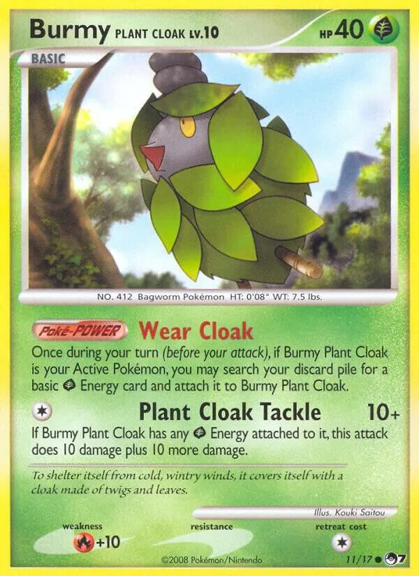Burmy Plant Cloak card front