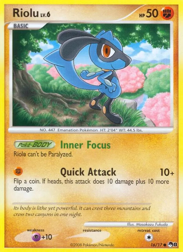 Riolu card front