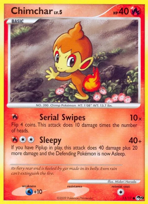 Chimchar card front