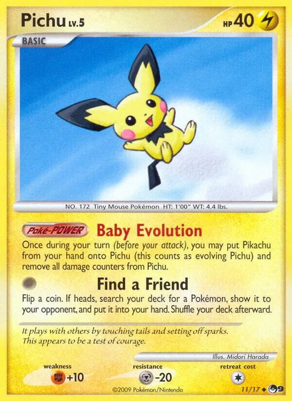 Pichu card front