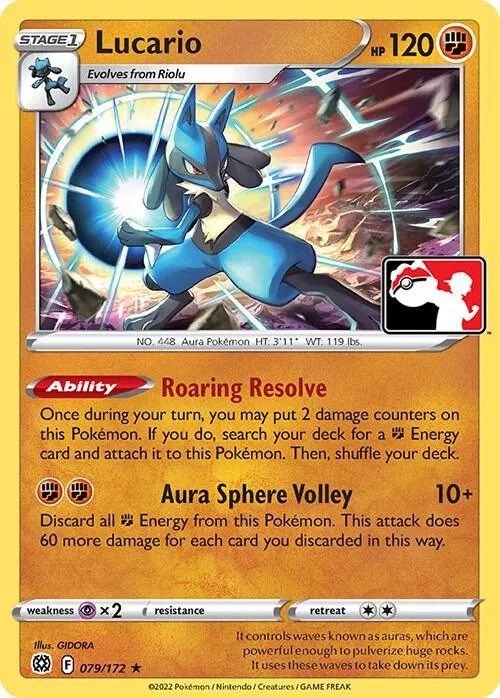 Lucario card front