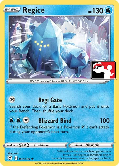 Regice card front