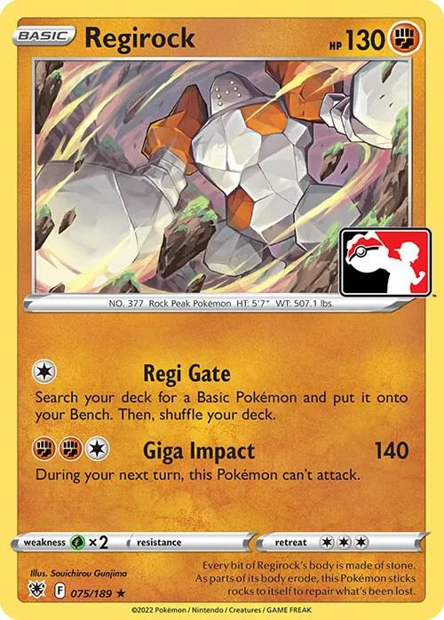 Regirock card front