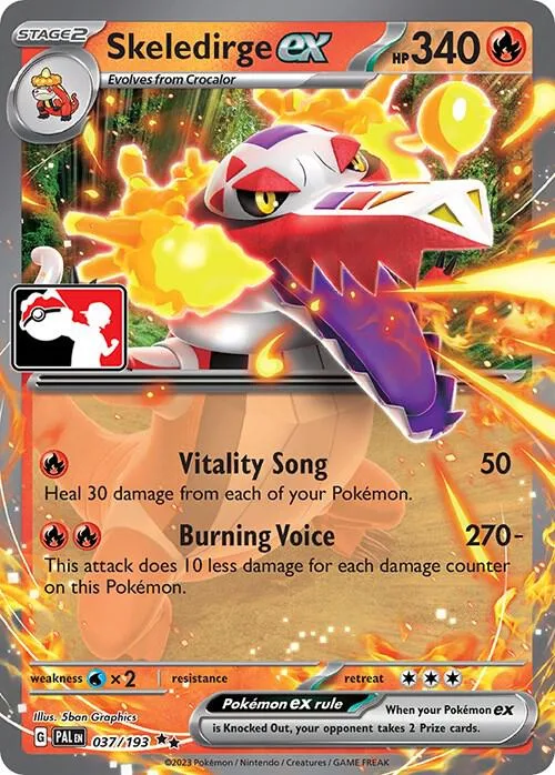 Skeledirge ex card front
