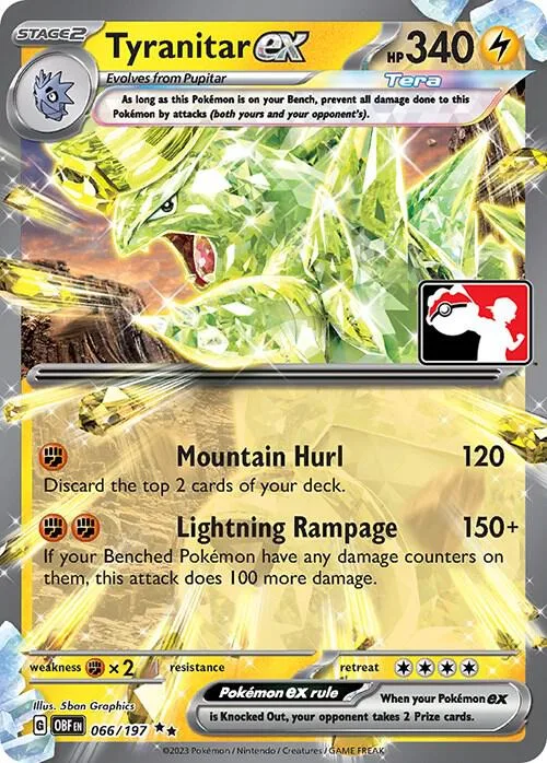 Tyranitar ex card front