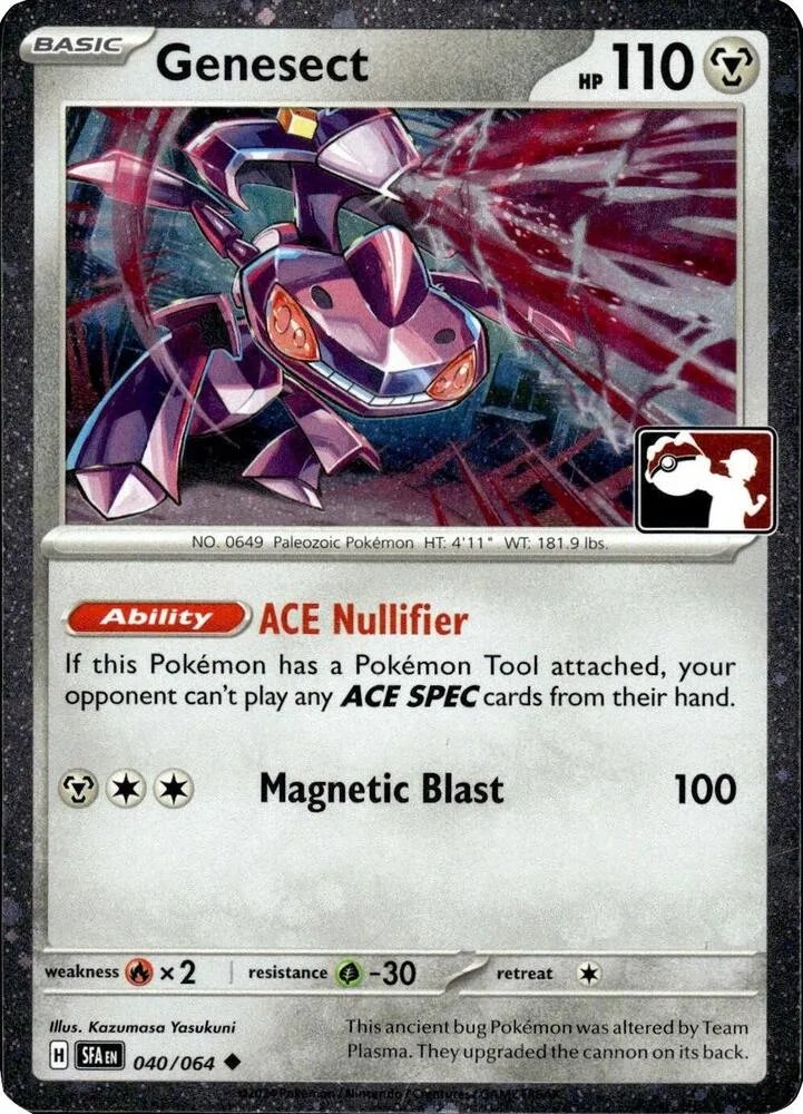 Genesect (Cosmos Holo) card front