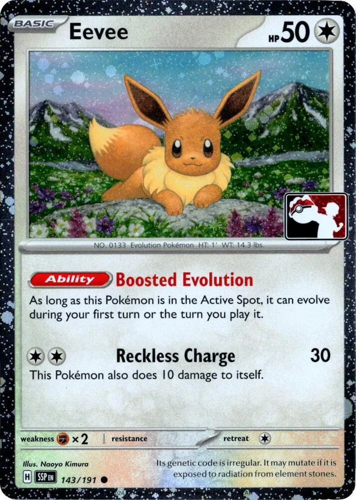 Eevee (Cosmos Holo) card front