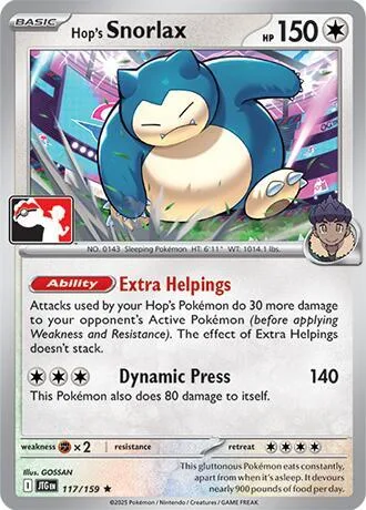 Hop's Snorlax card front