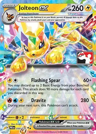 Jolteon ex card front