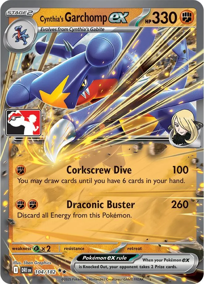 Cynthia's Garchomp ex card front