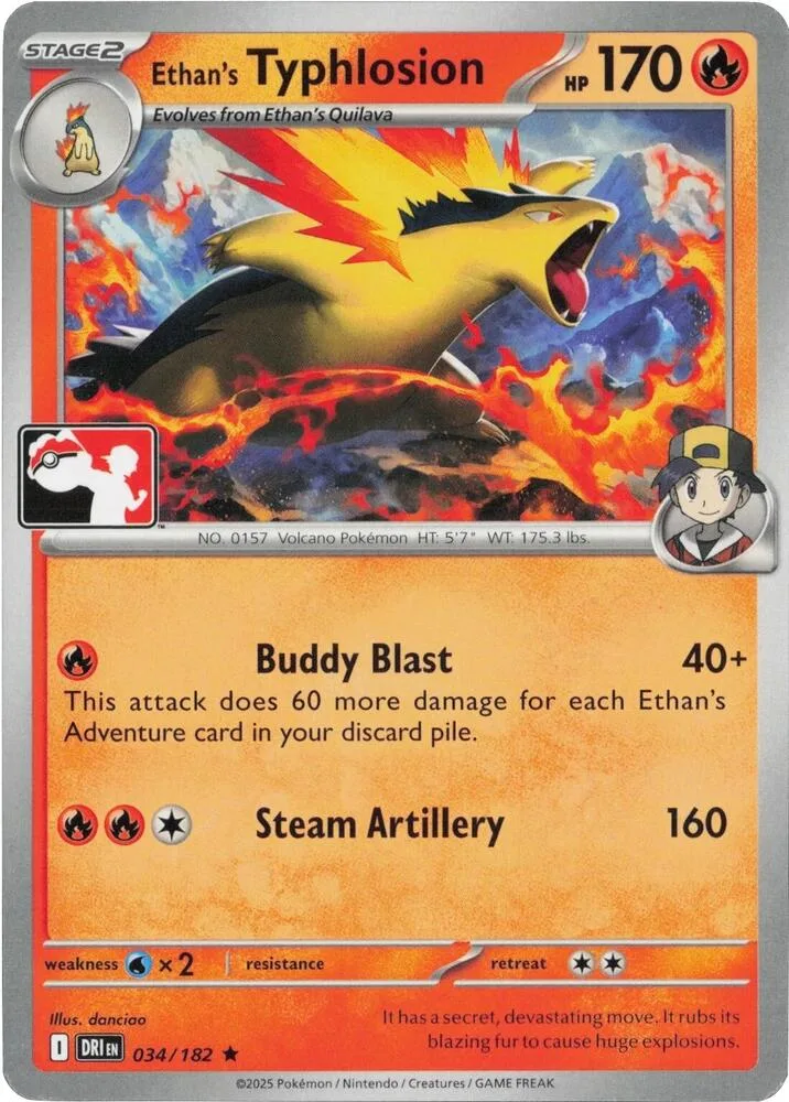 Ethan's Typhlosion card front