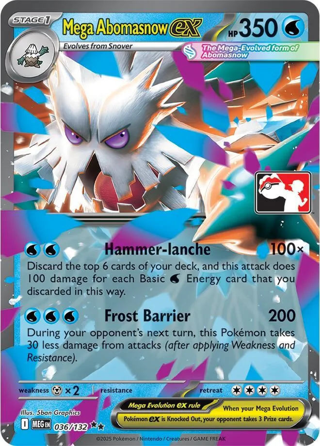 Mega Abomasnow ex card front