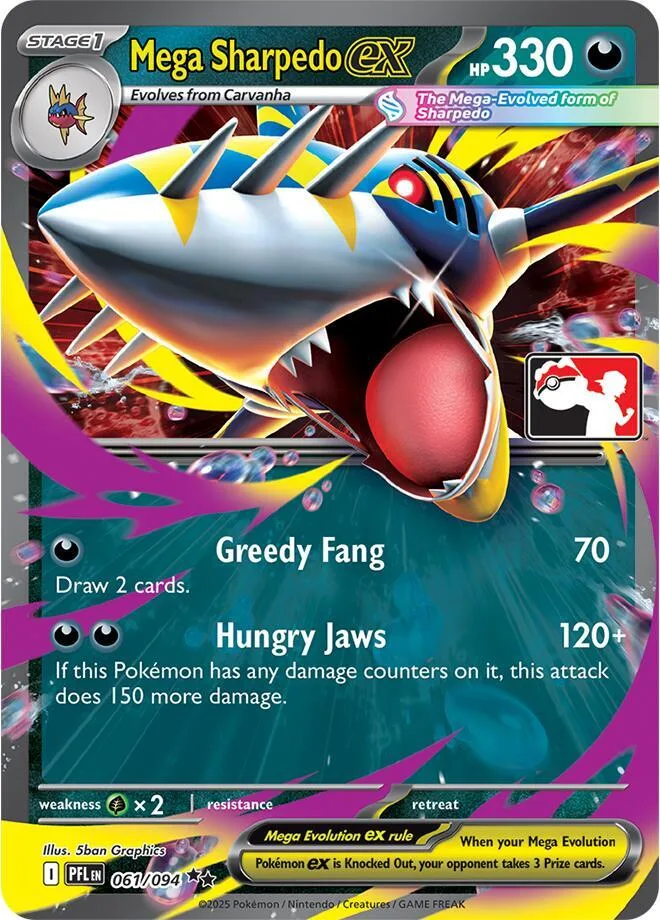 Mega Sharpedo ex card front