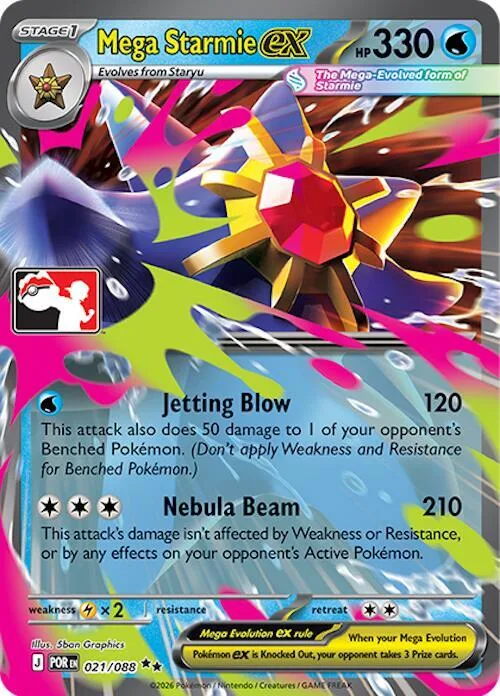 Mega Starmie ex card front