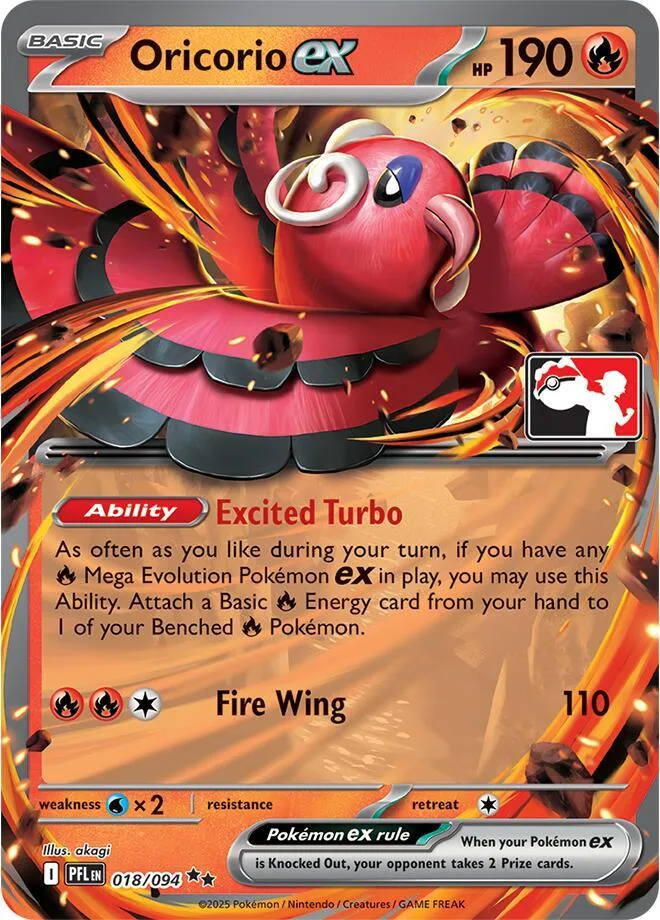 Oricorio ex card front