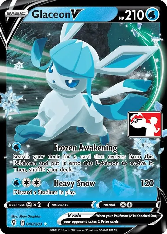 Glaceon V card front