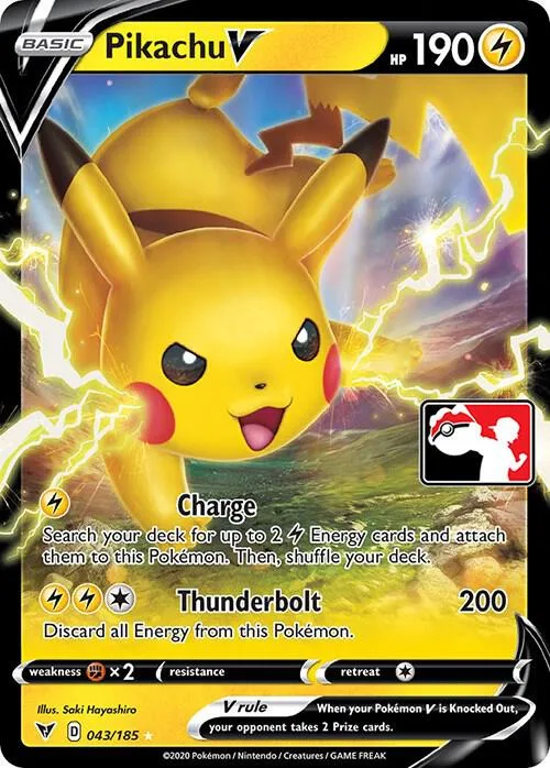 Pikachu V card front