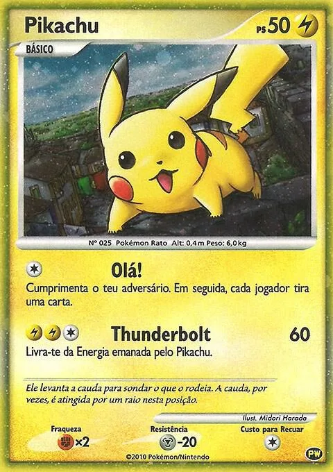 Pikachu (Portuguese) card front