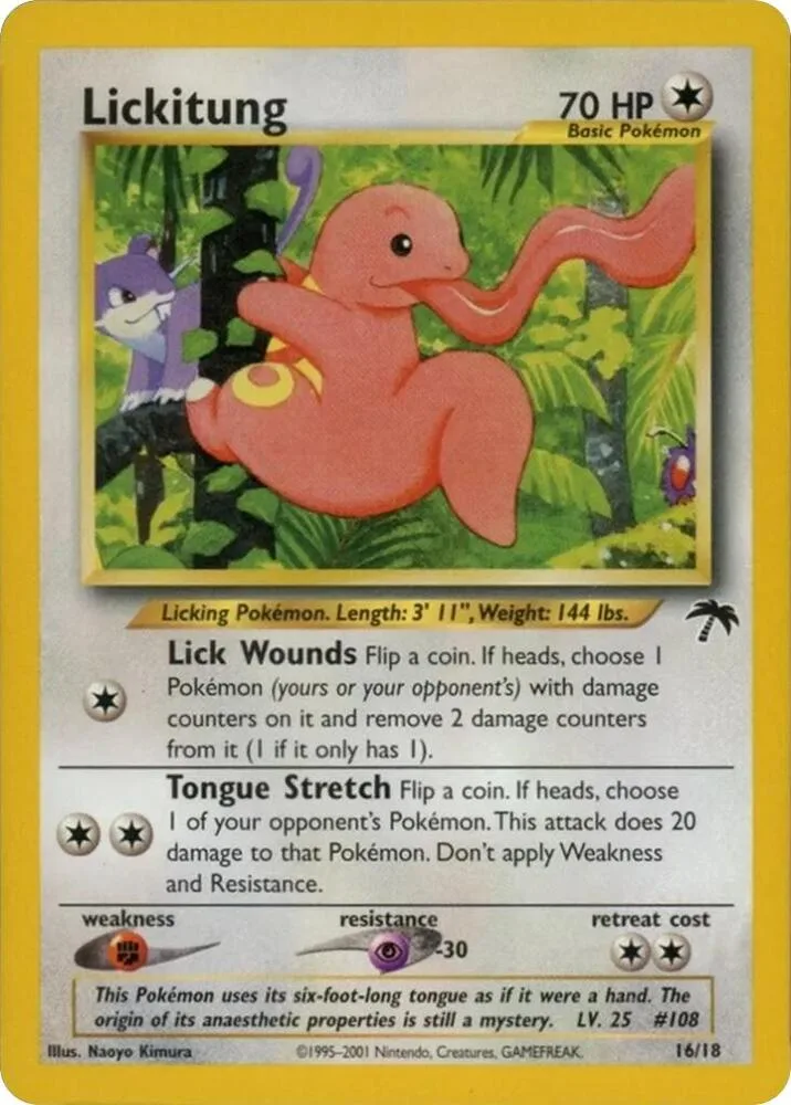 Lickitung card front