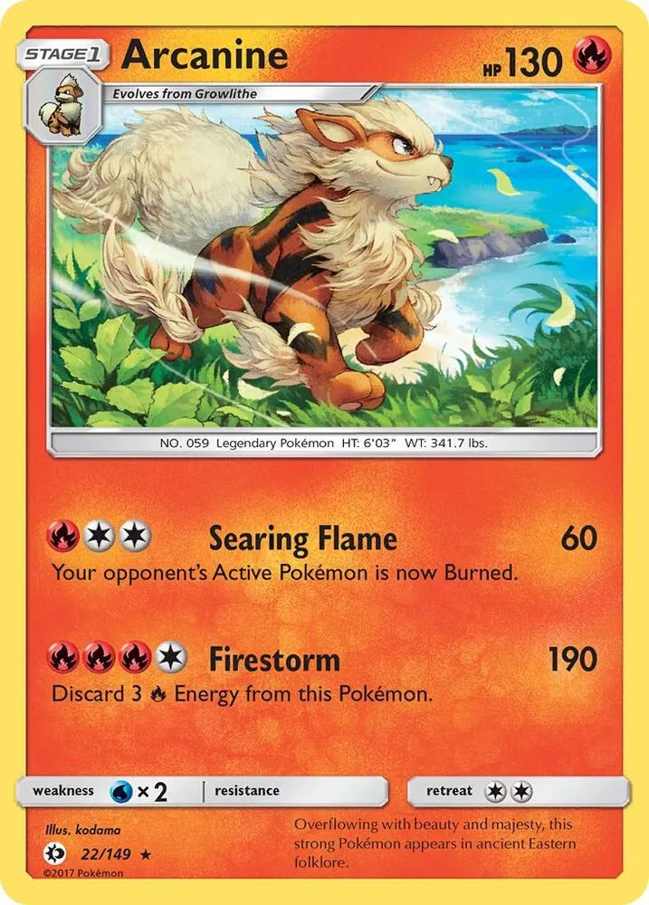Arcanine card front