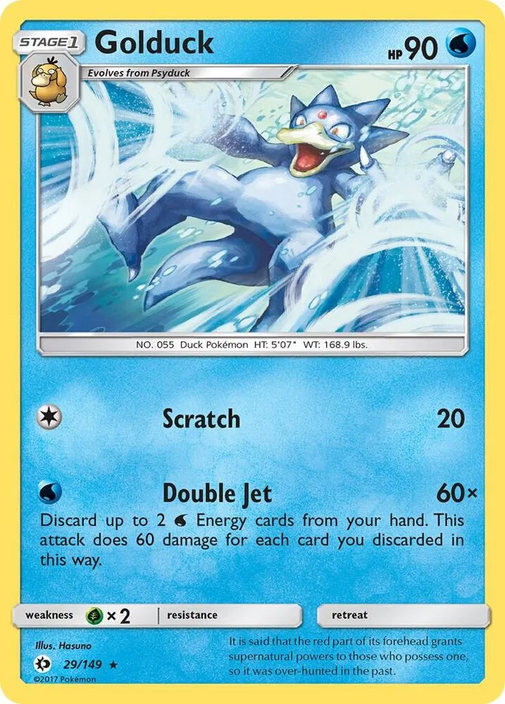 Golduck card front