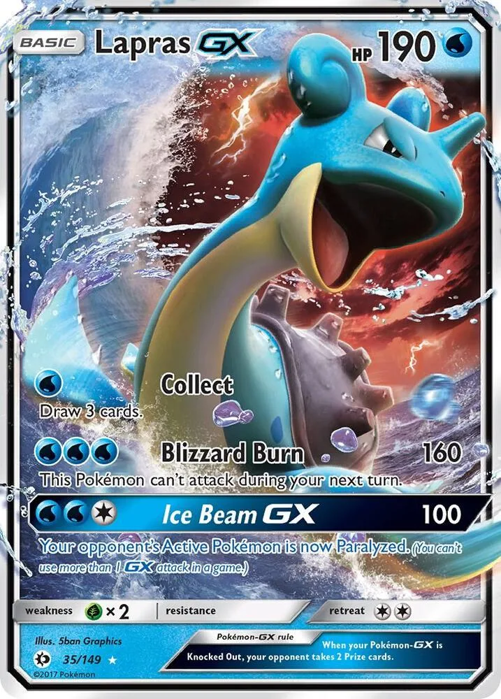 Lapras GX card front
