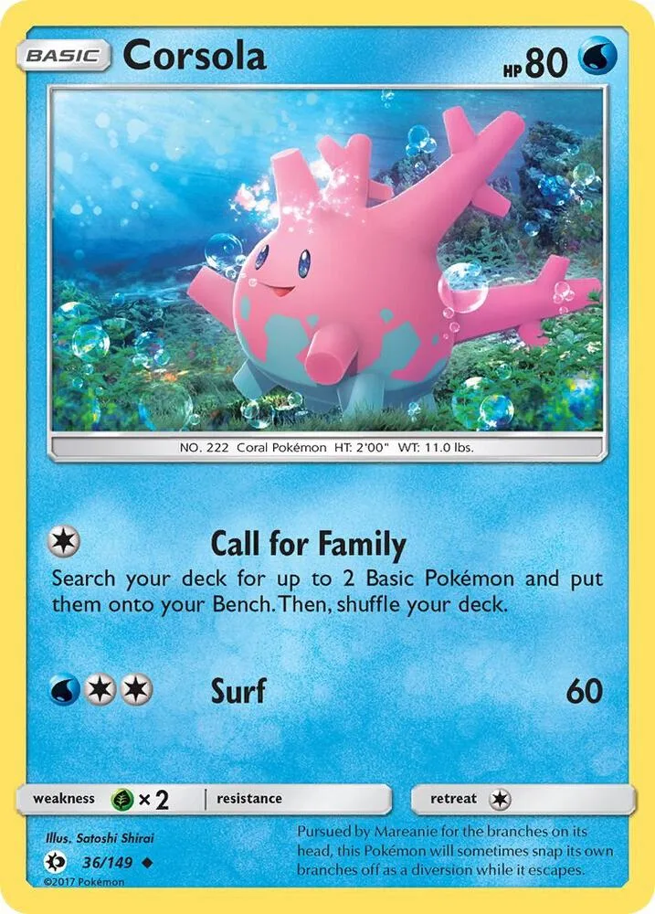 Corsola card front