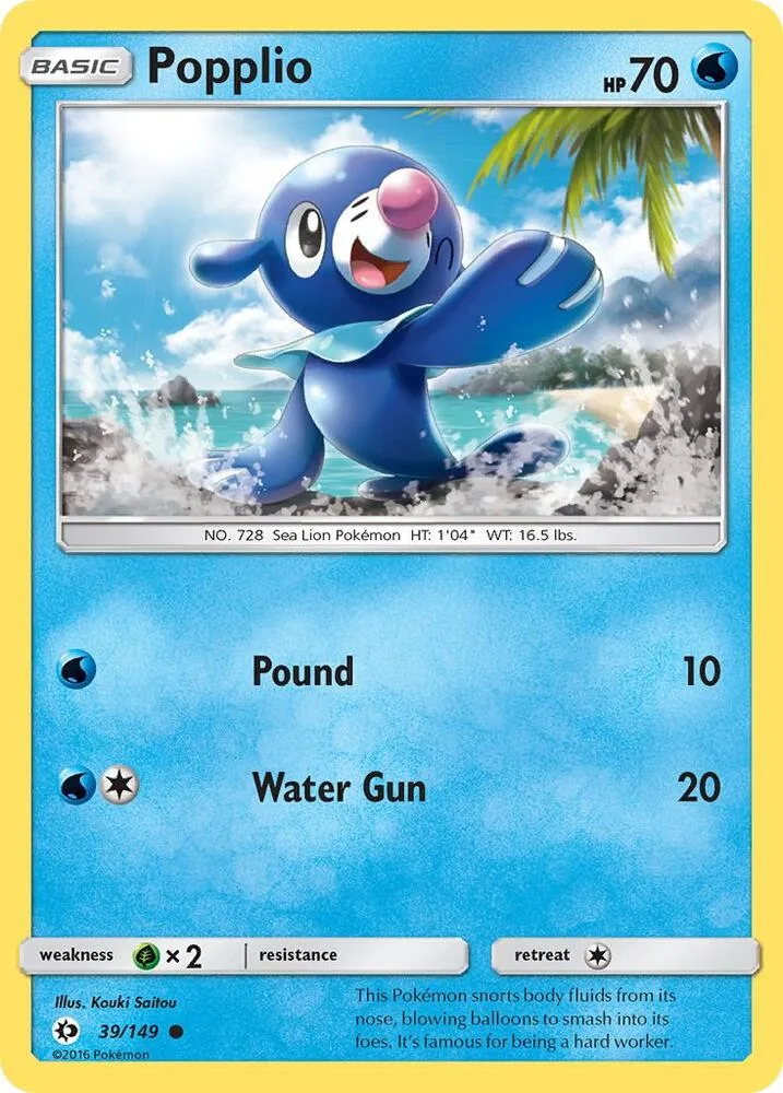 Popplio card front