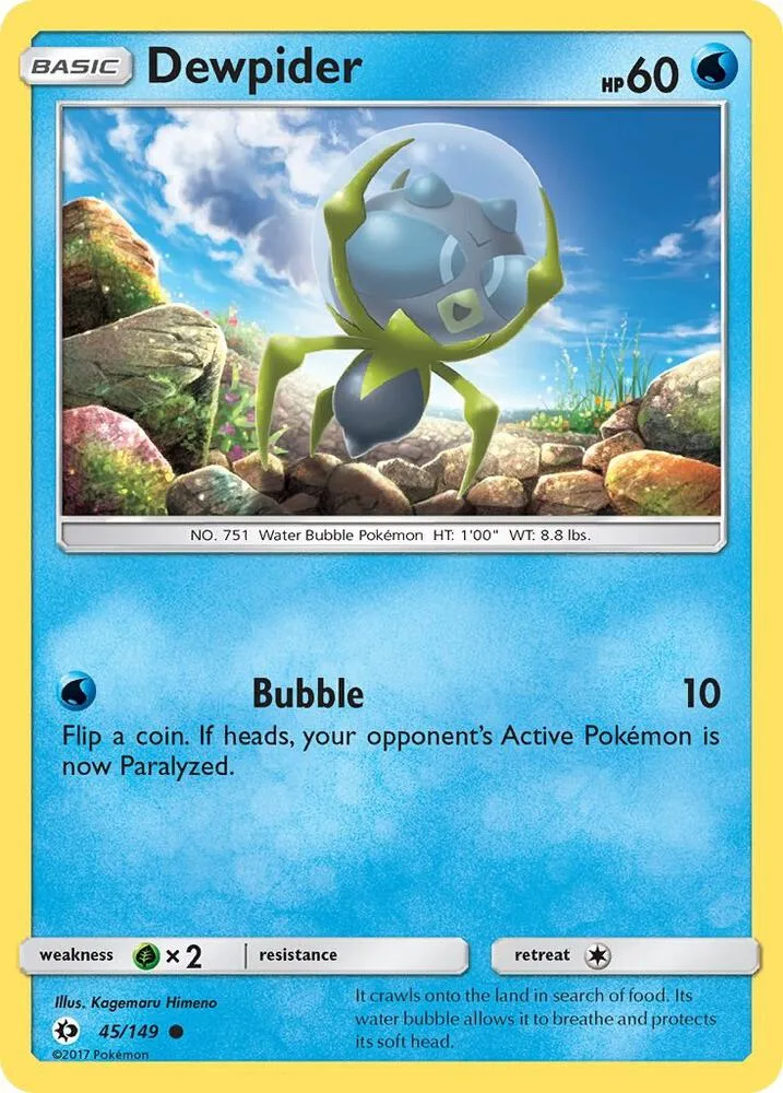 Dewpider card front