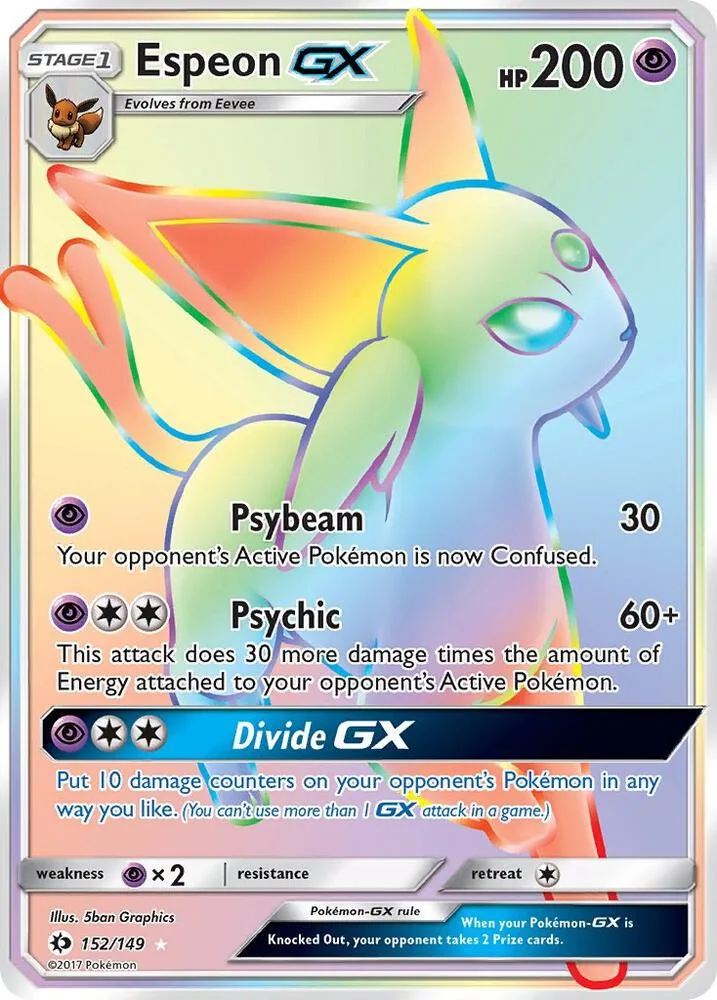 Espeon GX (Secret) Holofoil card