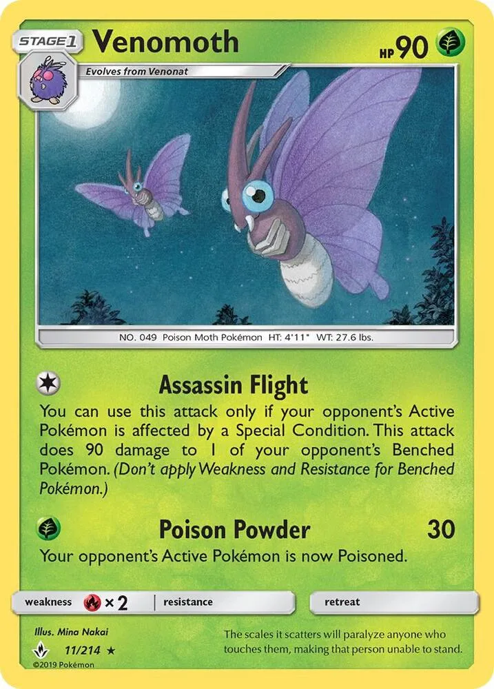Venomoth card front