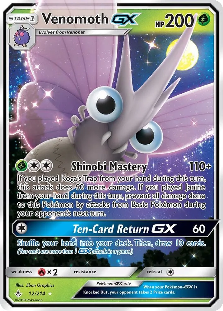 Venomoth GX card front