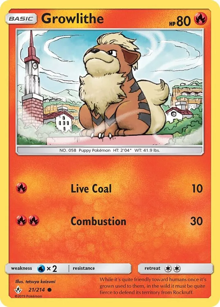 Growlithe card front