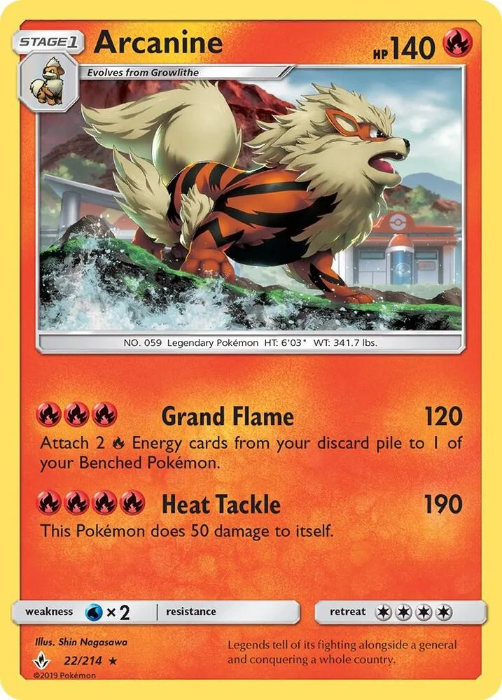 Arcanine card front