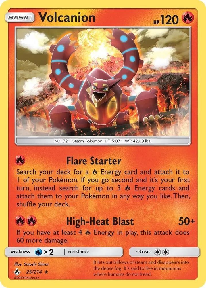 Volcanion card front