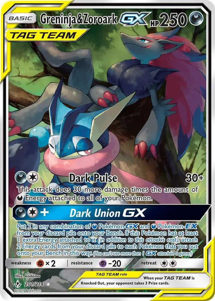 Greninja & Zoroark GX (Alternate Full Art) Holofoil card