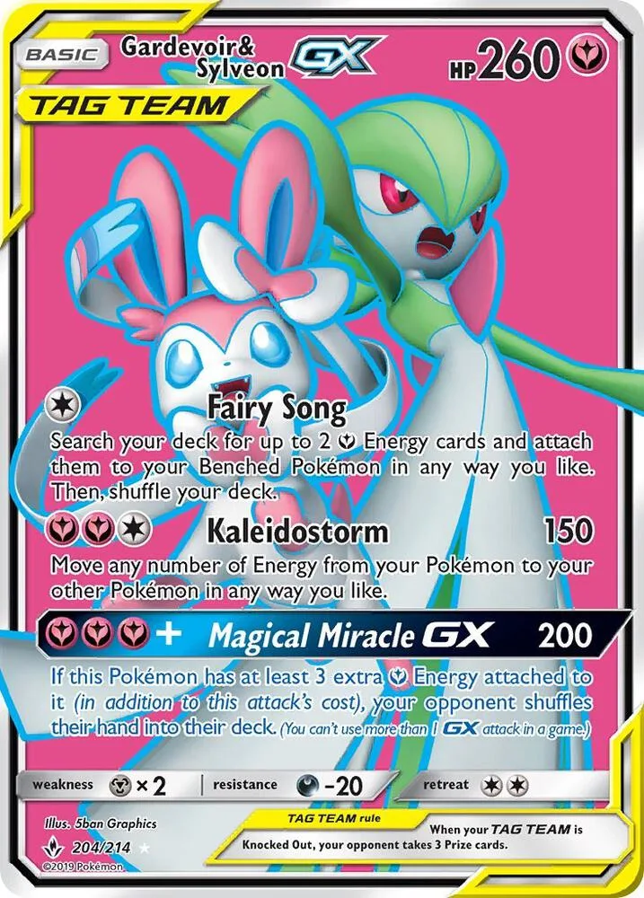 Gardevoir & Sylveon GX (Full Art) Holofoil card
